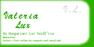 valeria lux business card